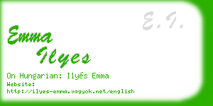 emma ilyes business card